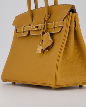 *RARE* Hermès Birkin 25 Bag in Naturel Sable Togo Leather with Gold Hardware