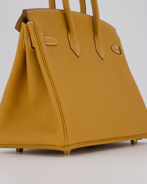 *RARE* Hermès Birkin 25 Bag in Naturel Sable Togo Leather with Gold Hardware