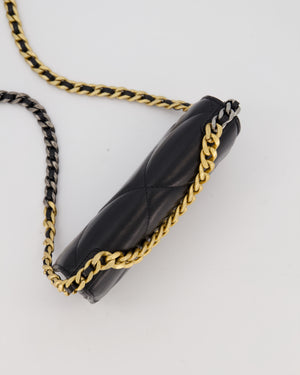 Chanel 19 Black Wallet On Chain in Lambskin Leather with Mixed Gold Hardware