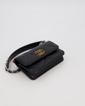 Chanel 19 Black Wallet On Chain in Lambskin Leather with Mixed Gold Hardware