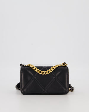 Chanel 19 Black Wallet On Chain in Lambskin Leather with Mixed Gold Hardware