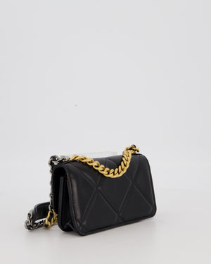 Chanel 19 Black Wallet On Chain in Lambskin Leather with Mixed Gold Hardware