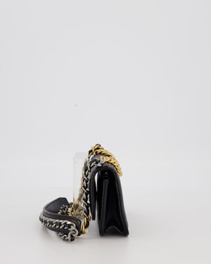 Chanel 19 Black Wallet On Chain in Lambskin Leather with Mixed Gold Hardware