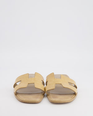 Hermès Oran Sandals in Beige Exotic Lizard Leather Size EU 41