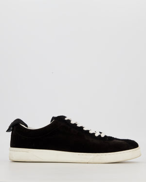 Chanel CC Logo Trainers in Black Suede Size EU 40