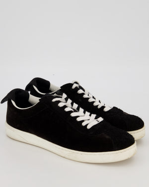 Chanel CC Logo Trainers in Black Suede Size EU 40
