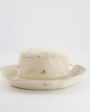 Jacquemus Beige Le Bob De-Nîmes Bucket Hat with Adjustable Drawstring
