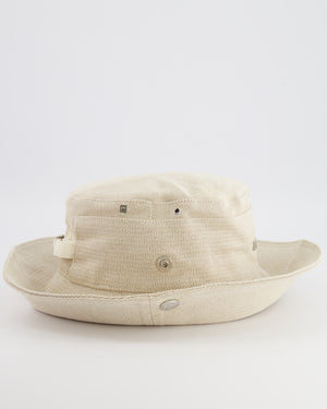 Jacquemus Beige Le Bob De-Nîmes Bucket Hat with Adjustable Drawstring