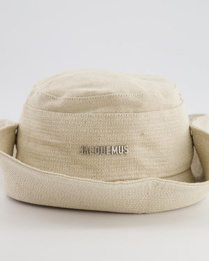 Jacquemus Beige Le Bob De-Nîmes Bucket Hat with Adjustable Drawstring