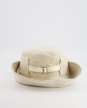 Jacquemus Beige Le Bob De-Nîmes Bucket Hat with Adjustable Drawstring