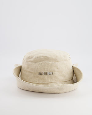 Jacquemus Beige Le Bob De-Nîmes Bucket Hat with Adjustable Drawstring