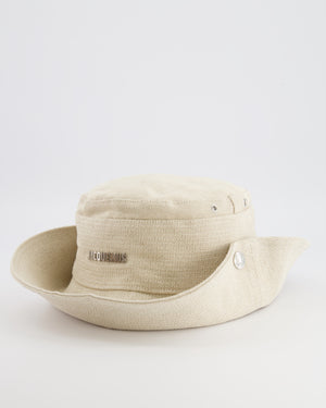 Jacquemus Beige Le Bob De-Nîmes Bucket Hat with Adjustable Drawstring