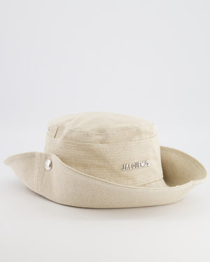 Jacquemus Beige Le Bob De-Nîmes Bucket Hat with Adjustable Drawstring