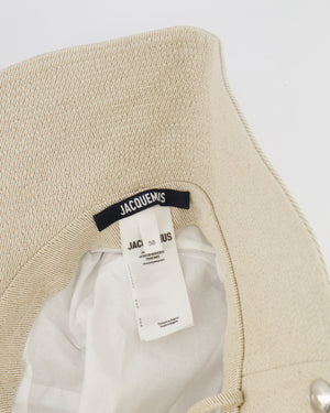 Jacquemus Beige Le Bob De-Nîmes Bucket Hat with Adjustable Drawstring