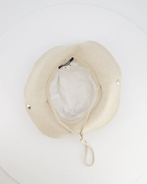Jacquemus Beige Le Bob De-Nîmes Bucket Hat with Adjustable Drawstring