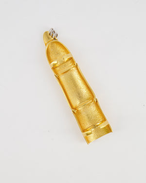 Schiaparelli Hammered Gold Brass Articulated Finger Ring with Silver Rings Detail Size 54