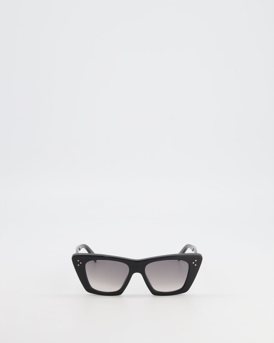 Céline Black Edge Sunglasses with Gradient Lenses and Gold Logo Detail
