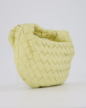Bottega Veneta Yellow Mini Jodie Bag in Intrecciato Leather with Silver Hardware
