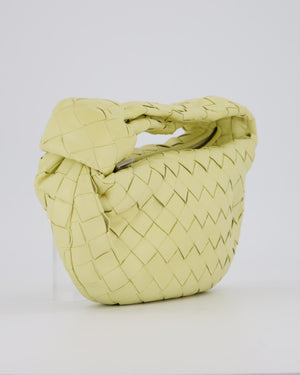 Bottega Veneta Yellow Mini Jodie Bag in Intrecciato Leather with Silver Hardware