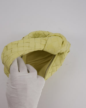 Bottega Veneta Yellow Mini Jodie Bag in Intrecciato Leather with Silver Hardware