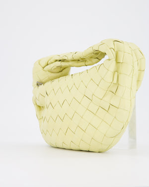 Bottega Veneta Yellow Mini Jodie Bag in Intrecciato Leather with Silver Hardware