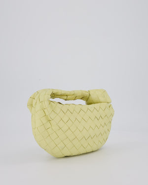 Bottega Veneta Yellow Mini Jodie Bag in Intrecciato Leather with Silver Hardware