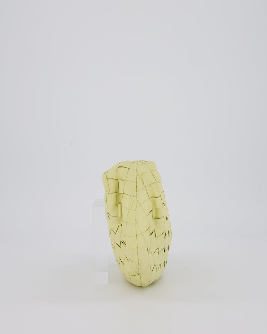Bottega Veneta Yellow Mini Jodie Bag in Intrecciato Leather with Silver Hardware