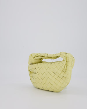 Bottega Veneta Yellow Mini Jodie Bag in Intrecciato Leather with Silver Hardware