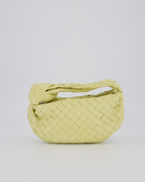 Bottega Veneta Yellow Mini Jodie Bag in Intrecciato Leather with Silver Hardware