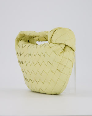 Bottega Veneta Yellow Mini Jodie Bag in Intrecciato Leather with Silver Hardware