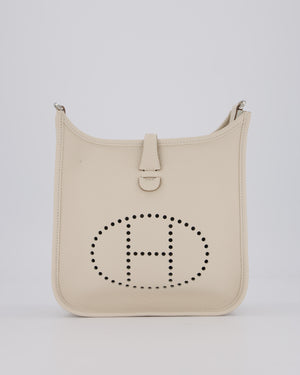 *HOT & RARE* Hermès Evelyne III 23 Bag in Craie Taurillon Clemence Leather with Palladium Hardware