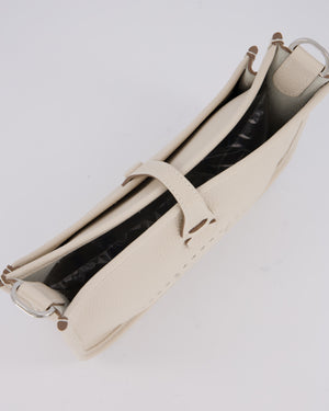 *HOT & RARE* Hermès Evelyne III 23 Bag in Craie Taurillon Clemence Leather with Palladium Hardware
