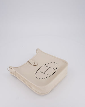 *HOT & RARE* Hermès Evelyne III 23 Bag in Craie Taurillon Clemence Leather with Palladium Hardware