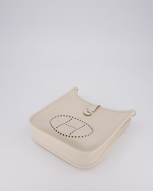 *HOT & RARE* Hermès Evelyne III 23 Bag in Craie Taurillon Clemence Leather with Palladium Hardware