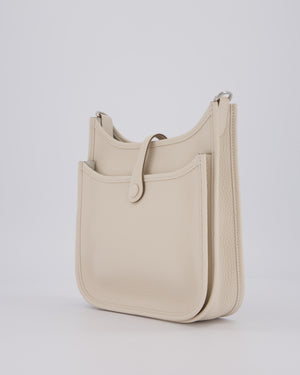 *HOT & RARE* Hermès Evelyne III 23 Bag in Craie Taurillon Clemence Leather with Palladium Hardware