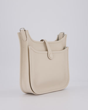 *HOT & RARE* Hermès Evelyne III 23 Bag in Craie Taurillon Clemence Leather with Palladium Hardware