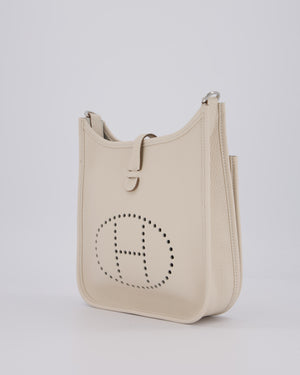*HOT & RARE* Hermès Evelyne III 23 Bag in Craie Taurillon Clemence Leather with Palladium Hardware