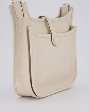*HOT & RARE* Hermès Evelyne III 23 Bag in Craie Taurillon Clemence Leather with Palladium Hardware