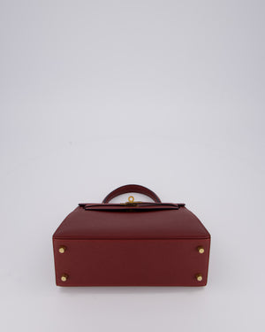 *SUPER RARE* Hermès Kelly 25 Sellier Bag in Rouge H Epsom Leather with Gold Hardware