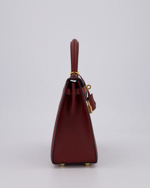 *SUPER RARE* Hermès Kelly 25 Sellier Bag in Rouge H Epsom Leather with Gold Hardware