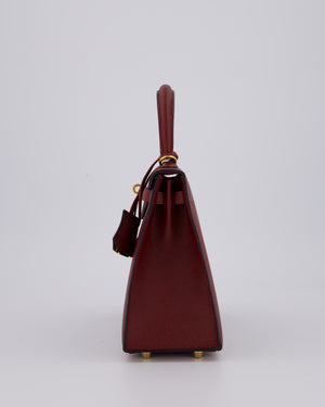 *SUPER RARE* Hermès Kelly 25 Sellier Bag in Rouge H Epsom Leather with Gold Hardware