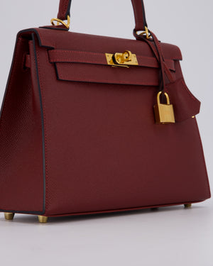 *SUPER RARE* Hermès Kelly 25 Sellier Bag in Rouge H Epsom Leather with Gold Hardware