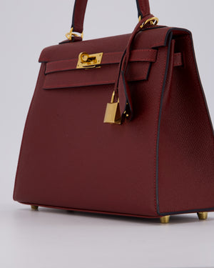 *SUPER RARE* Hermès Kelly 25 Sellier Bag in Rouge H Epsom Leather with Gold Hardware