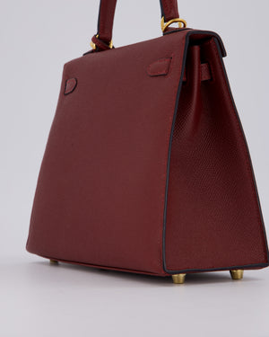 *SUPER RARE* Hermès Kelly 25 Sellier Bag in Rouge H Epsom Leather with Gold Hardware