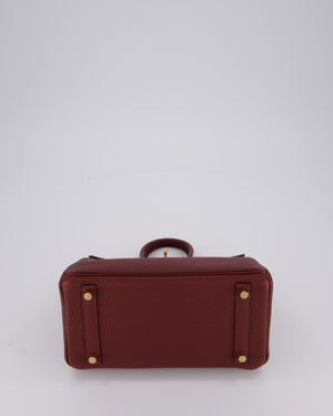 Hermès Birkin 25 Retourne Bag in Rouge H Togo Leather with Gold Hardware