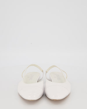 Chanel Classic White Slingback Pumps Size EU 39C
