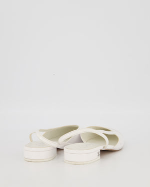 Chanel Classic White Slingback Pumps Size EU 39C