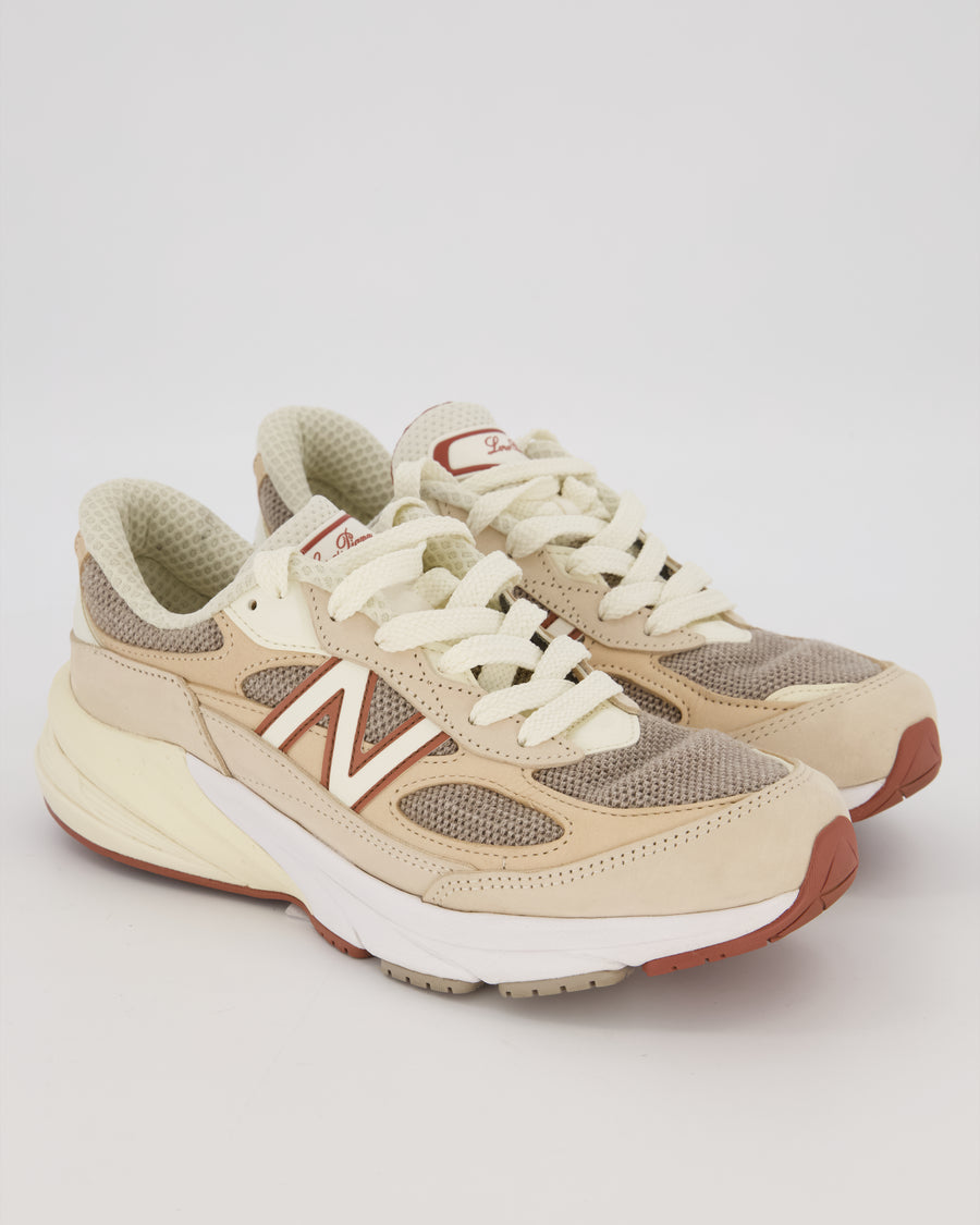 Loro Piana x New Balance Raw Cashew Suede And Mesh Trainers Size EU 39.5