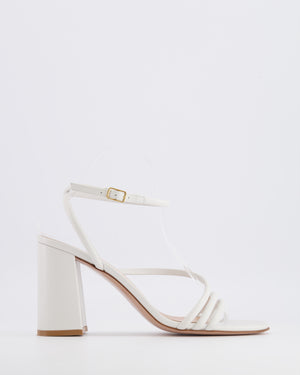 Gianvito Rossi White Leather Strappy Heeled Sandals Size EU 40.5