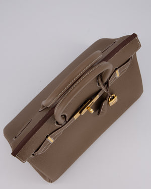 *HOT* Hermès Birkin 30 Retourne Bag in Etoupe Togo Leather with Gold Hardware